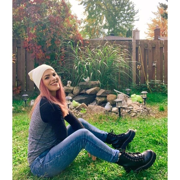 🆕 Women Cream Knit Beanie Hat Acrylic Winter Soft Wearing Warm Unisex Cuffed - Picture 8 of 8